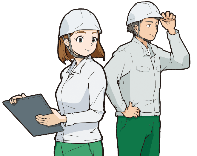 丸洋建設職員イラスト